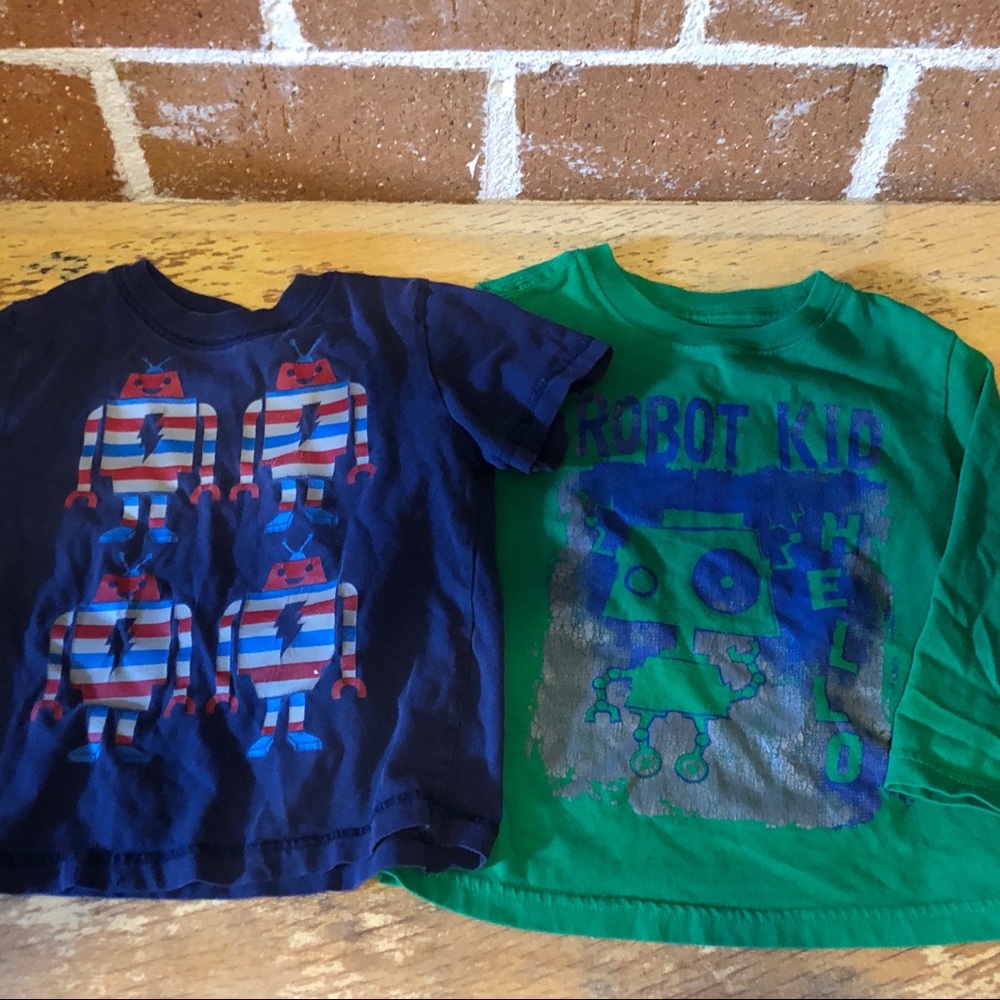 🦚3 for $10🦚 Toddler boys robots shirts